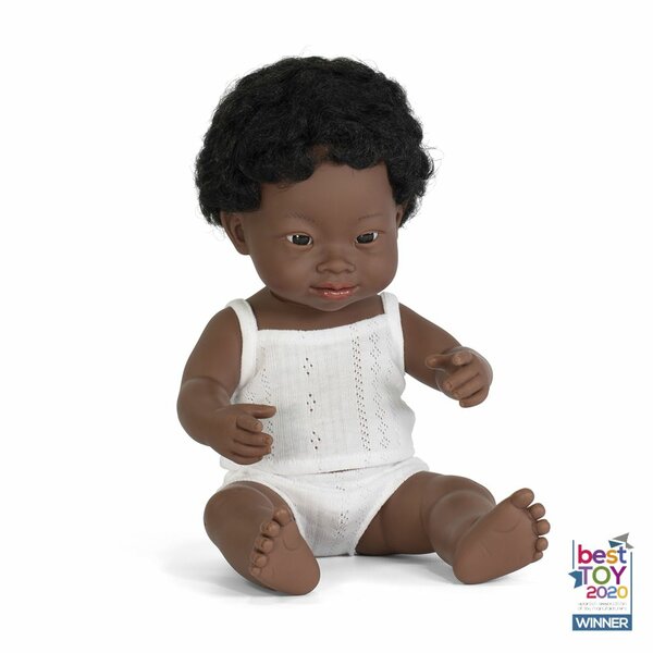 Afrikaans babyjongen met het syndroom van Down (38 cm)