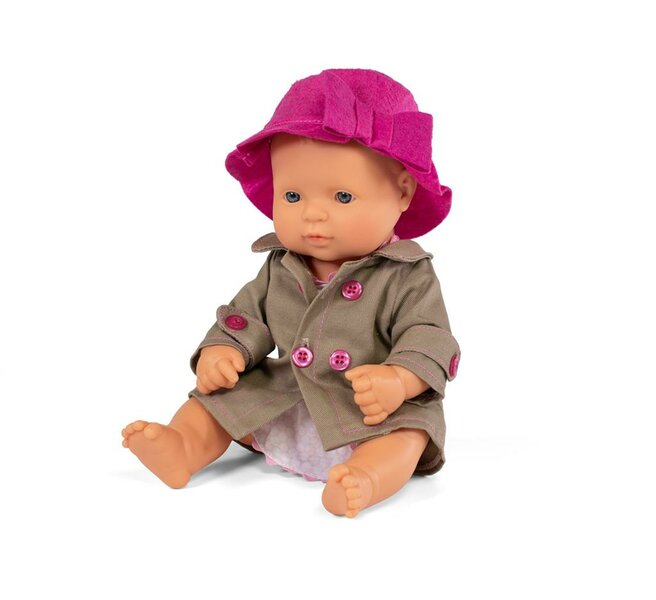 Blank babymeisje gekleed (32 cm)