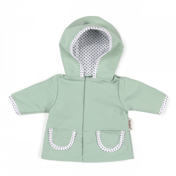 Poppenkleding regenjas met capuchon (36 - 40 cm)