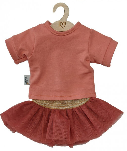 Poppenshirt met tule rok Candy Terra (34 cm)