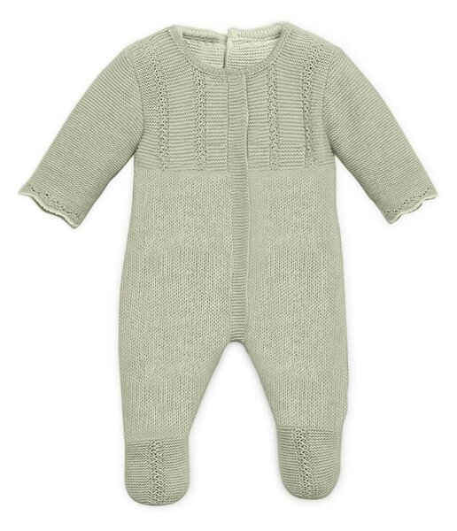 Gebreid boxpakje groen voor poppen 40 cm