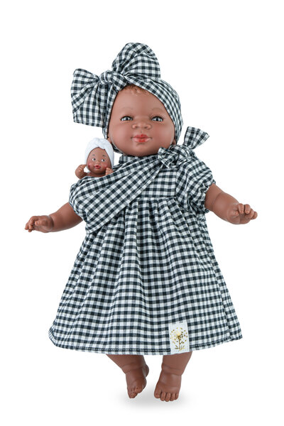 Donkere Babypop Maria Classic met haar baby
