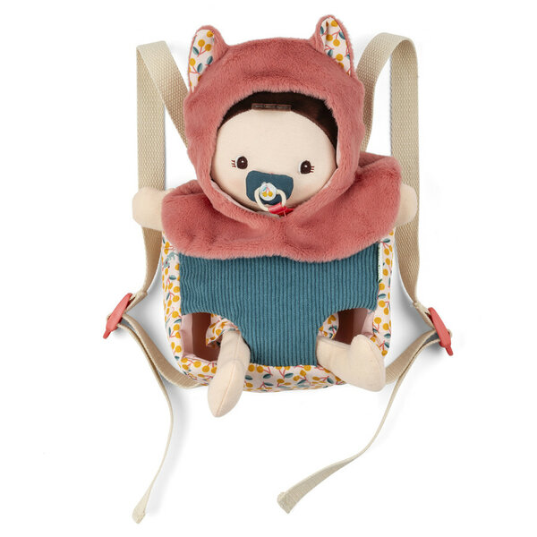 Babypop Jeanne met draagzak