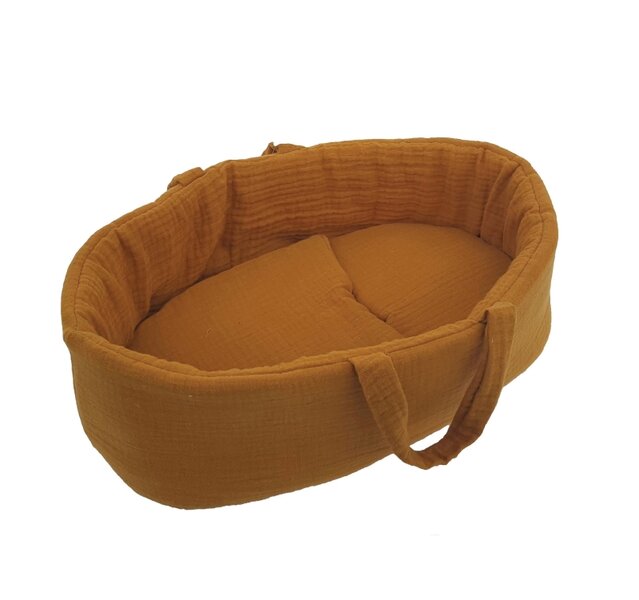 Poppendraagmand Ochre Mousseline (36 cm)