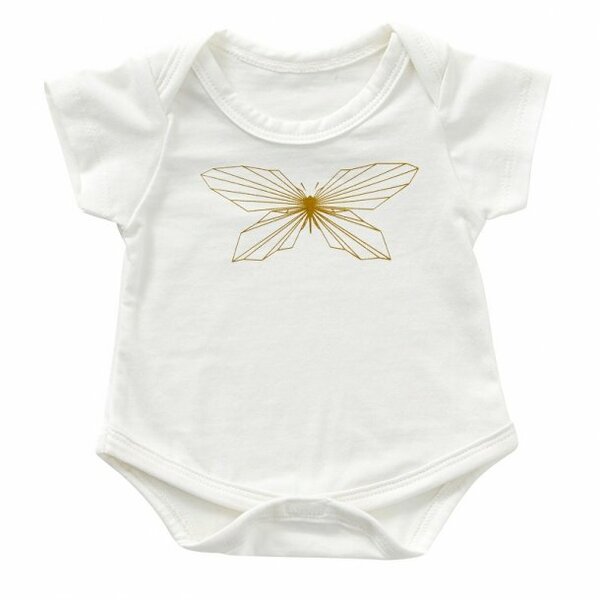 Katoenen rompertje korte mouw Cream 35 cm