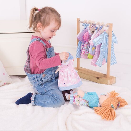 Opbergrek voor Bigigs Toys poppenkleding