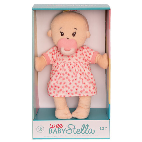 Stoffen pop Wee Baby Stella Doll Peach (30 cm) in doos