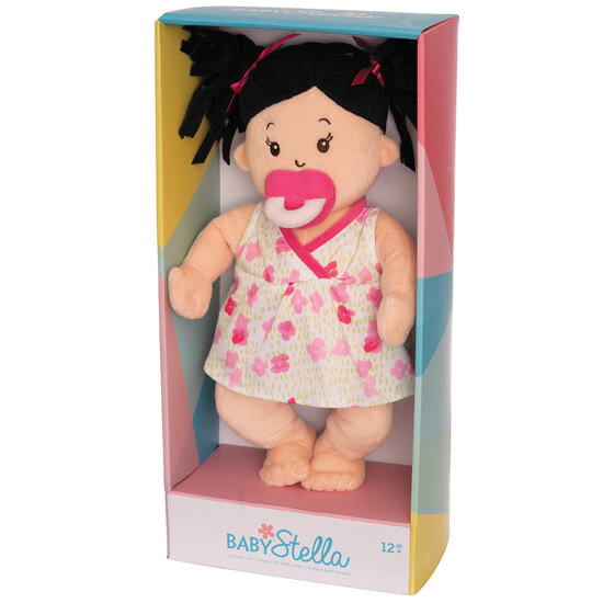 Stoffen pop Baby Stella Brunette Doll (38 cm) in de doos