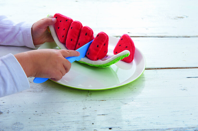 Gemakkelijk in stukken te snijden Watermeloen schijf van stof (7 delig)