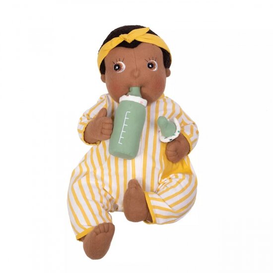 Rubens Babypop met Baby flesje met speen Mintgroen