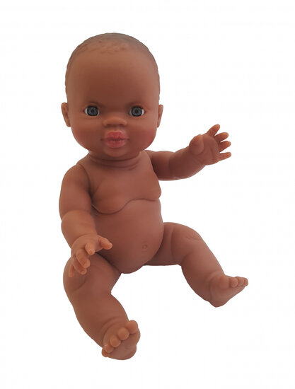 Gordis babymeisje donker met blauwe ogen (34 cm)