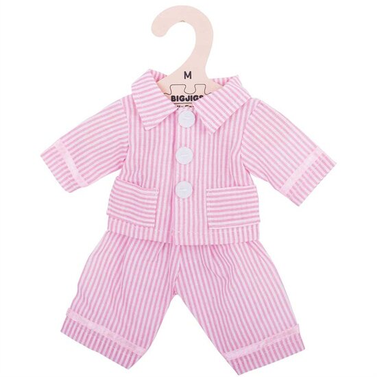Kledingset 30 cm Roze gestreepte pyjama Medium