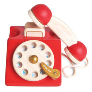 Houten vintage telefoon