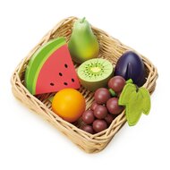 Fruit in rieten mandje (7 delig) 