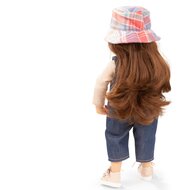 De lange haren van Little Kidz pop Grete in Denim