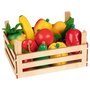 Houten opbergkrat met groente en fruit (10 delig)