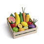 Gesorteerd houten groente en fruit in een XL marktkrat (15 delig)