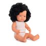 Blank babymeisje donker krullend haar (38 cm)