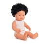 Blank babyjongen met donker krullend haar (38 cm)