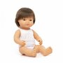Blank babyjongen met bruin haar (38 cm)