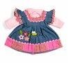 Kledingset 30 cm Denim jurk met Roze bies&nbsp;Medium
