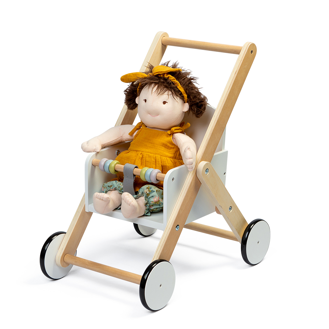 Goodtoys.nl | wandelwagen wit/beuken | Speelgoed - Poppen & Rollenspel speelgoed