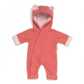 Poppenkleding onesie koraalroze (36 cm)