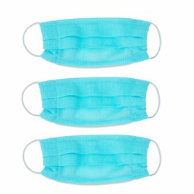 Mondmaskertjes blauw voor de pop (3 stuks)