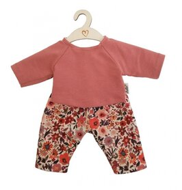 Poppenbroek en Shirt Retro Flowers (34-cm)