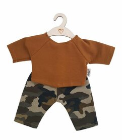 Poppenbroek en Shirt Camouflage Ochre (34-cm)