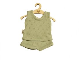 Poppenondergoed Ajour Old Green (34 cm)