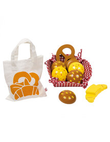 Set met bakkerijproducten in ontbijtmandje (11 delig)