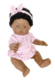 Donker Babymeisje Amy (34 cm)