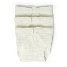 Stoffen poppenluiers wit (3 stuks) voor poppen tot circa 40 cm