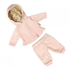 Poppenkleding joggingpak roze (36 - 40 cm)