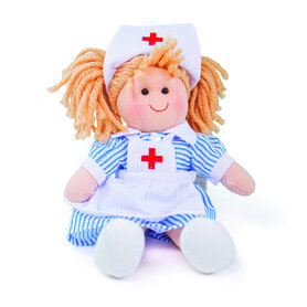 Stoffen pop zuster Nancy 28 cm Small