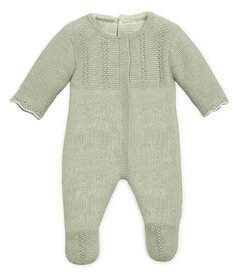 Gebreid boxpakje groen voor poppen 40 cm