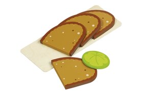 Sneetjes brood met sla