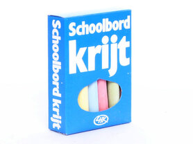 Schoolbordkrijt gekleurd (12 krijtjes)