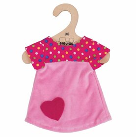 Kledingset 30 cm Jurk met stippen Medium