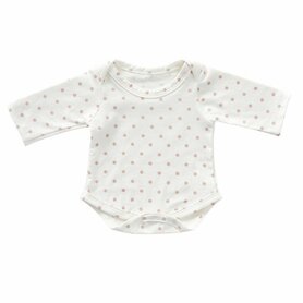 Katoenen rompertje lange mouw Rose Dots 35 cm