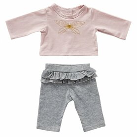 Grijs broekje met vlinder longsleeve shirt 35 cm