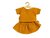 Poppenrok en -shirt ochre (34 cm)