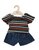 Poppen jeansbroekje en Shirt Stripes (34-cm)
