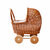 Rieten Poppenwagen met kap en Summer Fruit bekleding