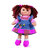 Kledingset 30 cm Denim jurk met Roze bies Medium